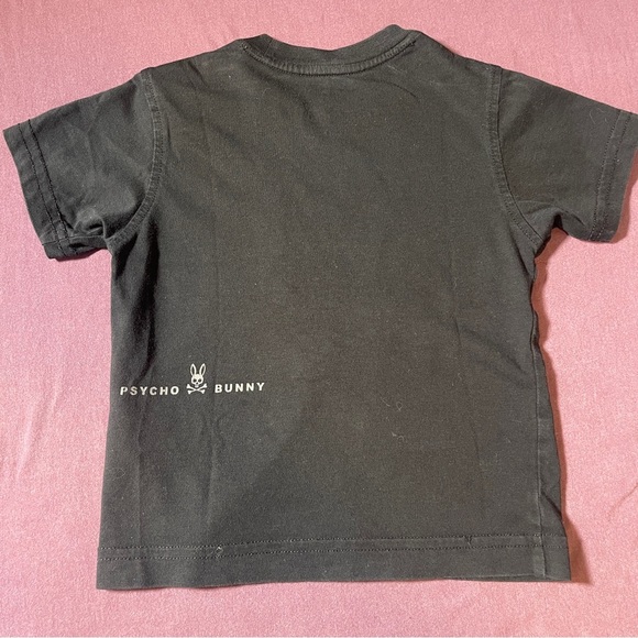 Psycho Bunny 3T Tee Shirt - Black Toddler short sleeve top Raised Graphic Logo - Picture 3 of 5